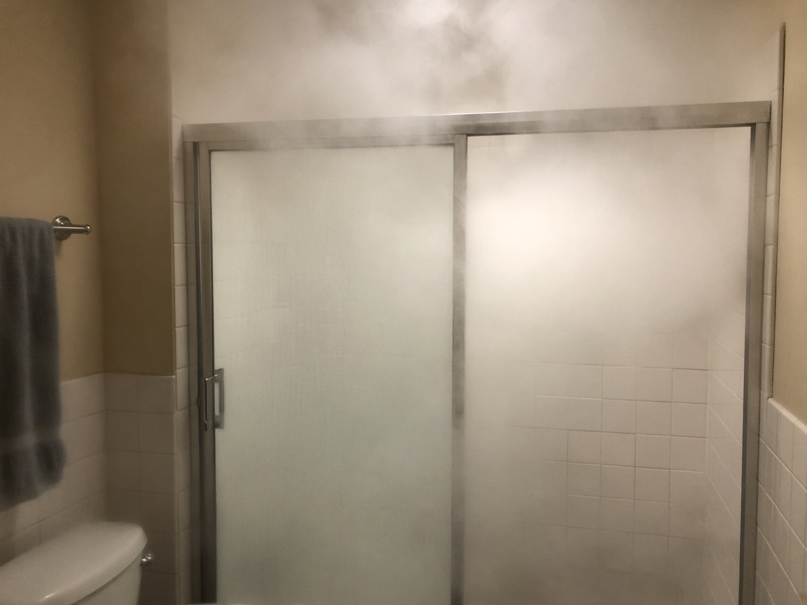 A steamy hot shower